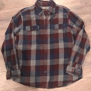 Mens TNL Plaid Flannel Button Down Shirt